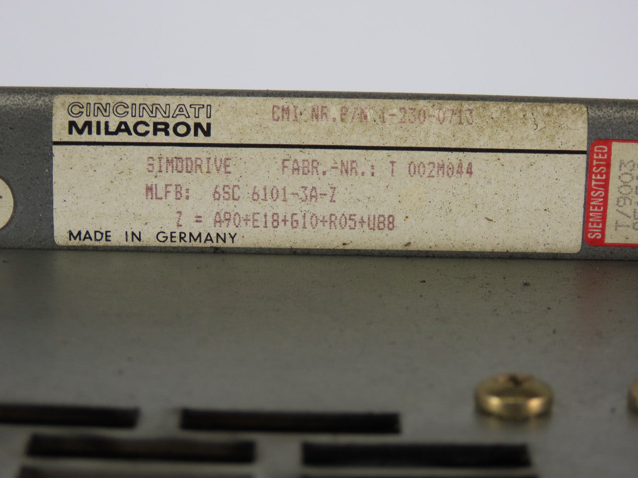 Cincinnati Milacron 6SC-6101-3A-Z 2 Axis Transistor Modulated AC/DC Converter