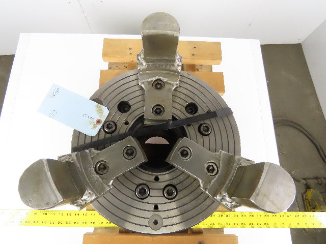 16" Lathe Power Chuck 3 Jaw Serrated 1.5mmx60 Thru Hole 3000RPM 550 PSI