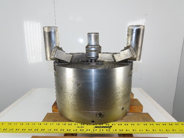 16" Lathe Power Chuck 3 Jaw Serrated 1.5mmx60 Thru Hole 3000RPM 550 PSI