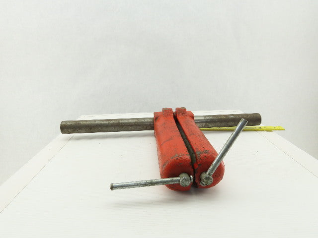 8" Adjustable Width Roller Edge Material Feed Guide Support Assembly