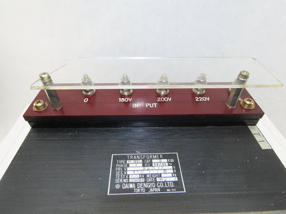 Daiwa Dengyo TF-2000 220V Primary 110V Secondary 2kVa 1Ph 50/60Hz Transformer