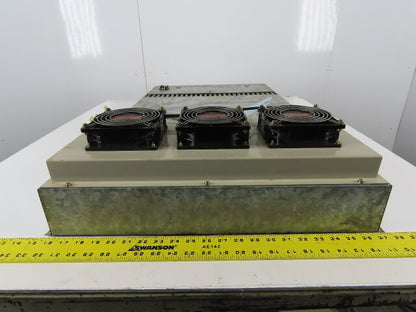 Centaur CT3B55A 38-1/4" x 21" 3 Fan Bank Electrical Enclosure Cooling Unit 100V