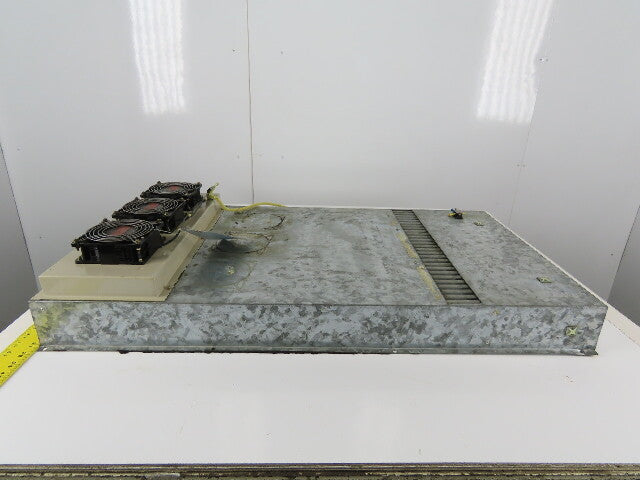 Centaur CT3B55A 38-1/4" x 21" 3 Fan Bank Electrical Enclosure Cooling Unit 100V