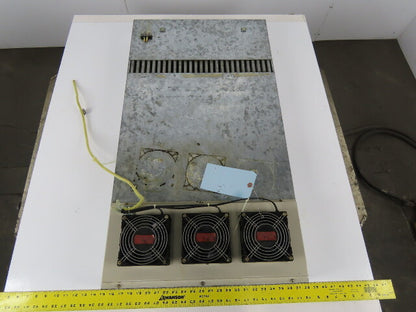 Centaur CT3B55A 38-1/4" x 21" 3 Fan Bank Electrical Enclosure Cooling Unit 100V