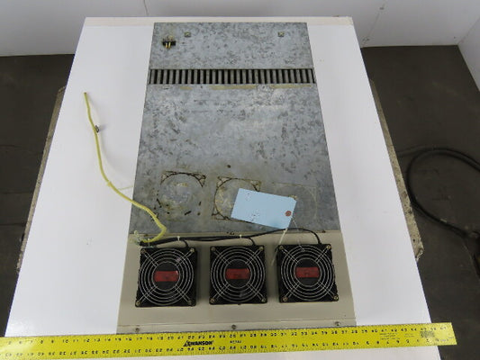Centaur CT3B55A 38-1/4" x 21" 3 Fan Bank Electrical Enclosure Cooling Unit 100V