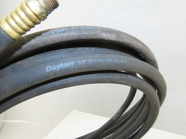 Dayton 3/8" Low Pressure Rubber Hose 200 PSI WP 3/8" Male Non Swivel 30'