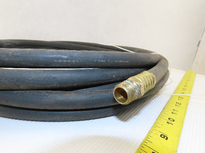 Dayton 3/8" Low Pressure Rubber Hose 200 PSI WP 3/8" Male Non Swivel 30'