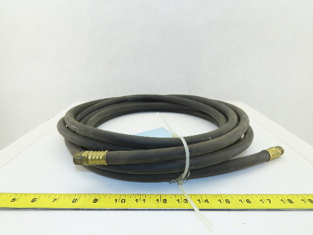 Dayton 3/8" Low Pressure Rubber Hose 200 PSI WP 3/8" Male Non Swivel 30'