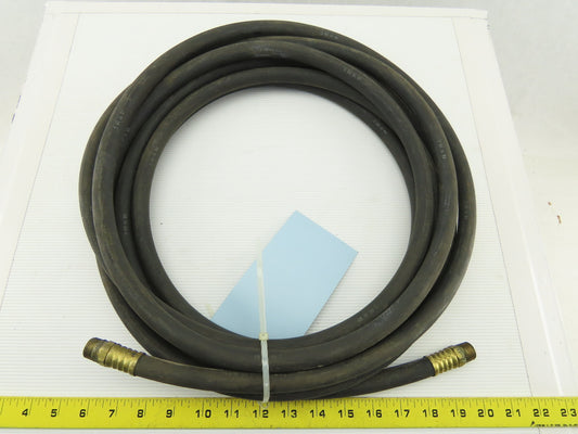 Dayton 3/8" Low Pressure Rubber Hose 200 PSI WP 3/8" Male Non Swivel 30'