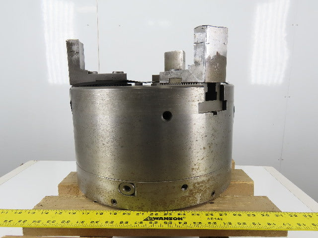 16" Lathe Power Chuck 3 Jaw Serrated 1.5mmx60 Thru Hole 3000RPM 550 PSI