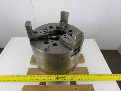 16" Lathe Power Chuck 3 Jaw Serrated 1.5mmx60 Thru Hole 3000RPM 550 PSI
