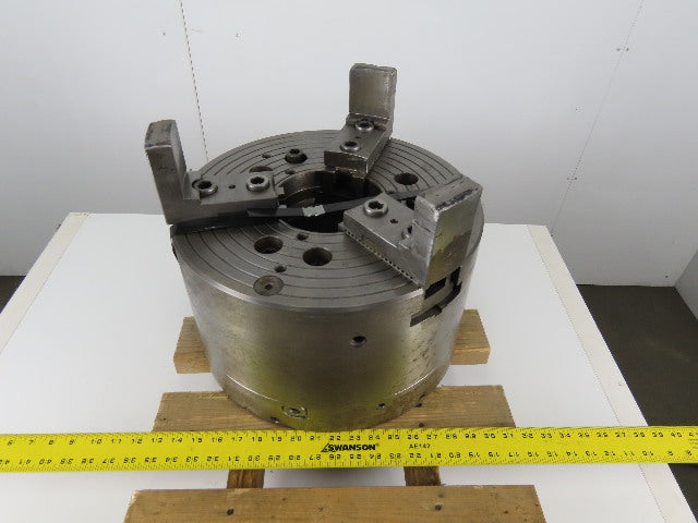 16" Lathe Power Chuck 3 Jaw Serrated 1.5mmx60 Thru Hole 3000RPM 550 PSI