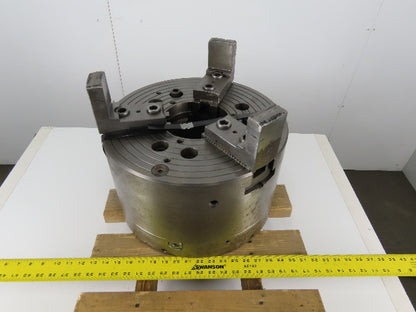 16" Lathe Power Chuck 3 Jaw Serrated 1.5mmx60 Thru Hole 3000RPM 550 PSI