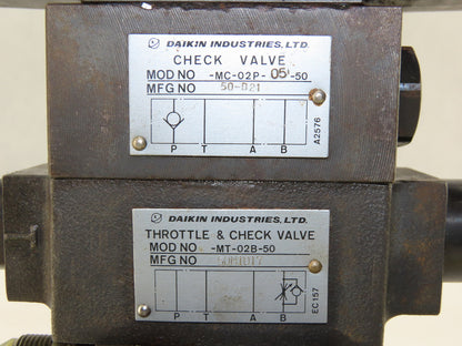 Daikin KSO-G02-2NA-10-N 4/3 Way Closed Center Hydraulic Valve Check Manifold