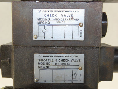 Daikin KSO-G02-2NA-10-N 4/3 Way Closed Center Hydraulic Valve Check Manifold