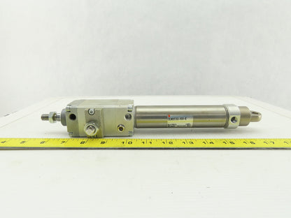 SMC CLM2C32-100-E 32mm OD 100mm Stroke Double Acting Fine Lock Lock-Up Cylinder