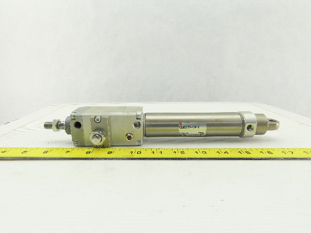 SMC CLM2C32-100-E 32mm OD 100mm Stroke Double Acting Fine Lock Lock-Up Cylinder