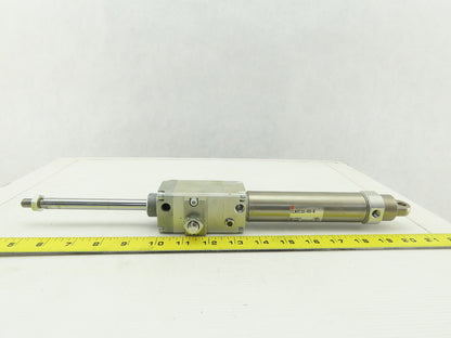 SMC CLM2C32-100-E 32mm OD 100mm Stroke Double Acting Fine Lock Lock-Up Cylinder