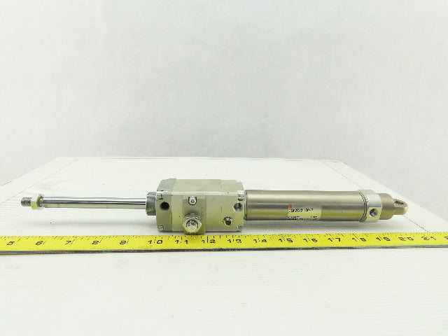 SMC CLM2C32-100-E 32mm OD 100mm Stroke Double Acting Fine Lock Lock-Up Cylinder
