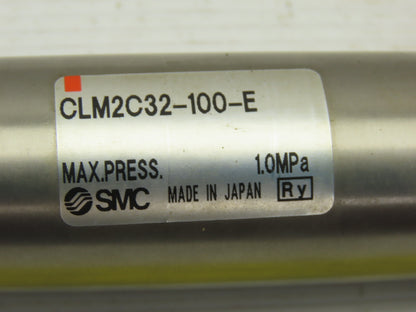 SMC CLM2C32-100-E 32mm OD 100mm Stroke Double Acting Fine Lock Lock-Up Cylinder