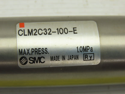 SMC CLM2C32-100-E 32mm OD 100mm Stroke Double Acting Fine Lock Lock-Up Cylinder