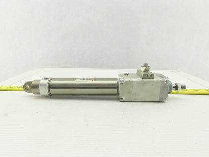 SMC CLM2C32-100-E 32mm OD 100mm Stroke Double Acting Fine Lock Lock-Up Cylinder