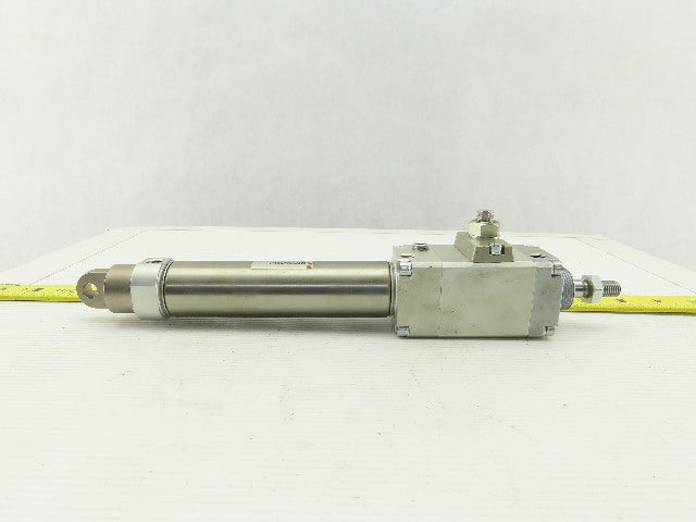 SMC CLM2C32-100-E 32mm OD 100mm Stroke Double Acting Fine Lock Lock-Up Cylinder
