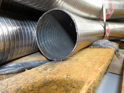 U130S-LB-128-50 4" 0.18" Thick 304 SS Interlock Corrugated Duct Tube Pipe 60'