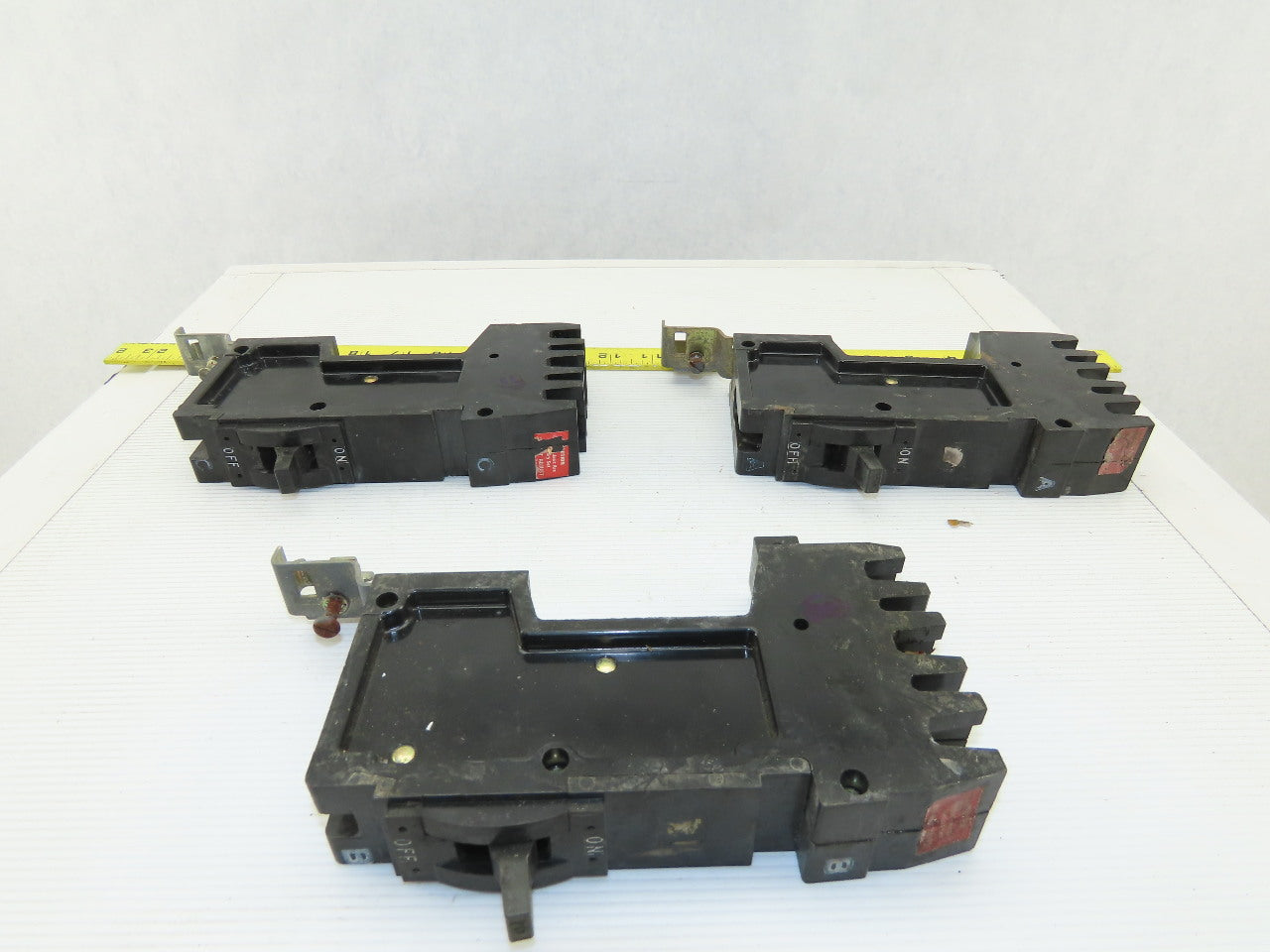 Square D FY-14020-A B C 20A I-Line 3 Individual Pole Circuit Breaker Lot of 3