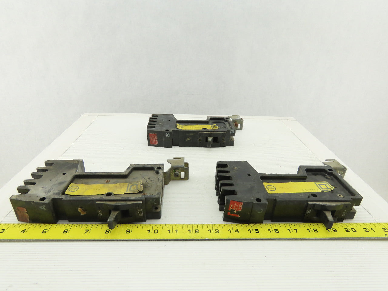 Square D FY-14020-A B C 20A I-Line 3 Individual Pole Circuit Breaker Lot of 3