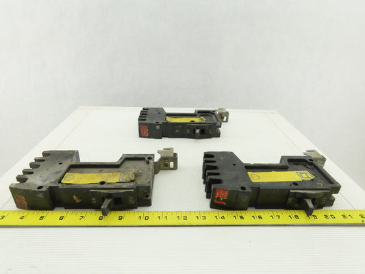 Square D FY-14020-A B C 20A I-Line 3 Individual Pole Circuit Breaker Lot of 3