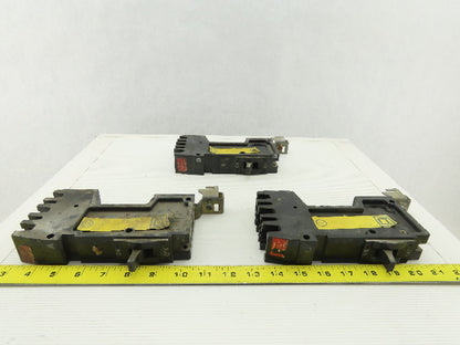 Square D FY-14020-A B C 20A I-Line 3 Individual Pole Circuit Breaker Lot of 3