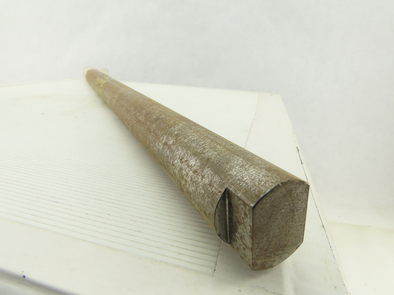 1-7/16" OD x 29-1/16" Solid Steel Pulley Shaft End Flats