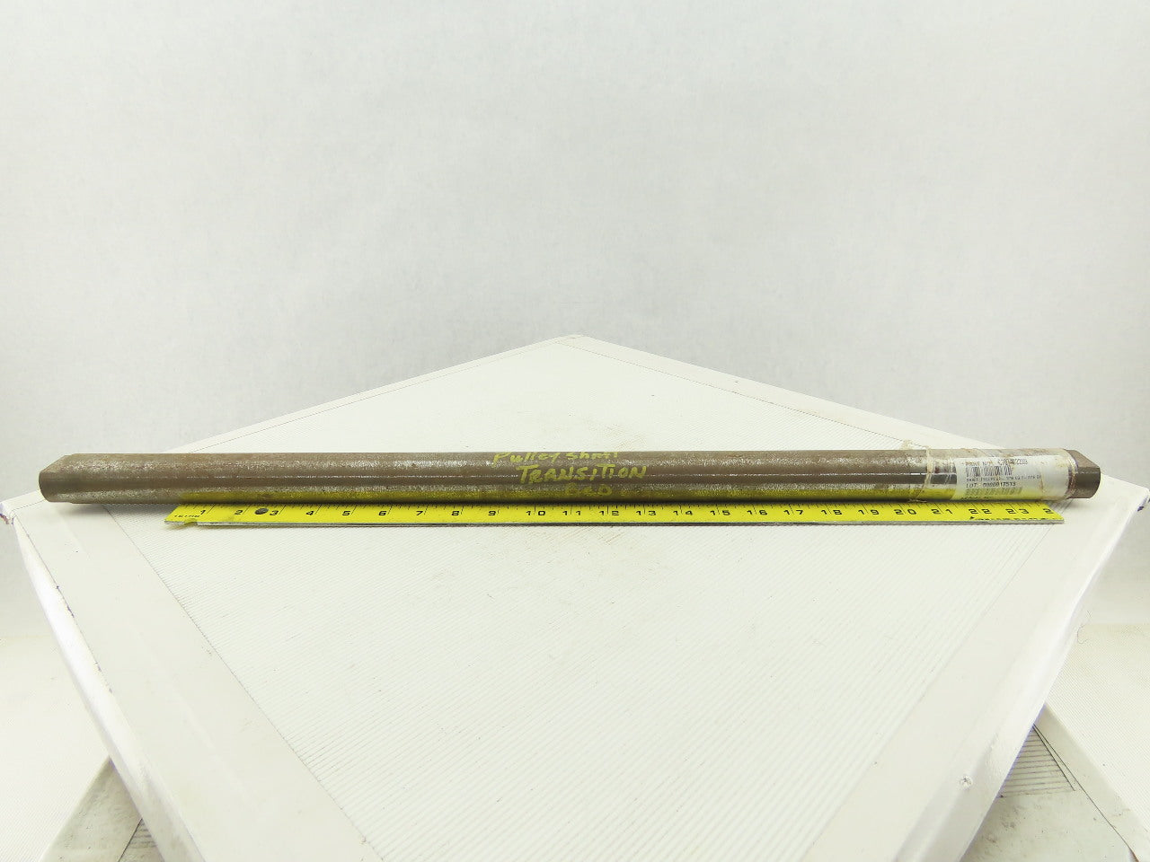 1-7/16" OD x 29-1/16" Solid Steel Pulley Shaft End Flats