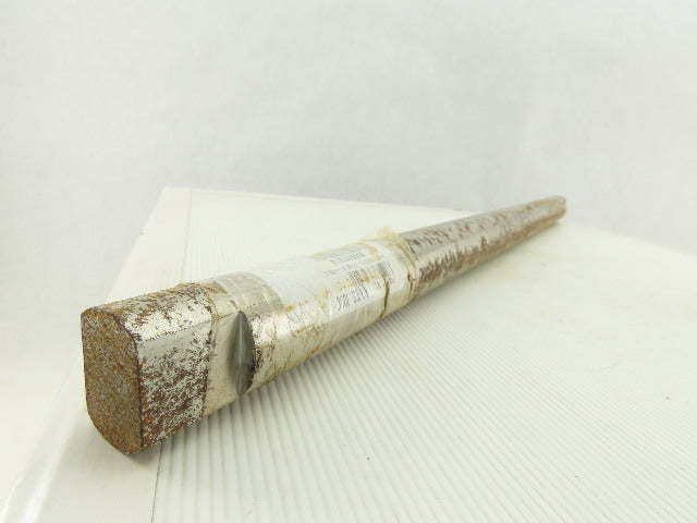 1-7/16" x 26-5/8" OAL Solid Steel Pulley Idler Shaft End Flats