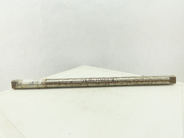 1-7/16" x 26-5/8" OAL Solid Steel Pulley Idler Shaft End Flats