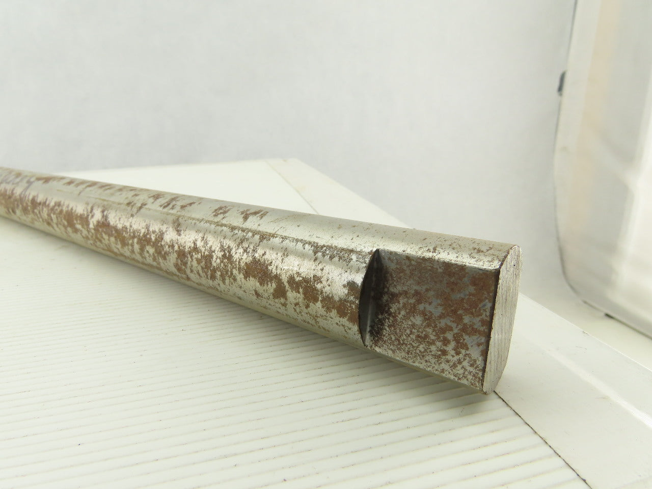 1-7/16" x 26-5/8" OAL Solid Steel Pulley Idler Shaft End Flats