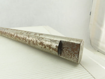 1-7/16" x 26-5/8" OAL Solid Steel Pulley Idler Shaft End Flats