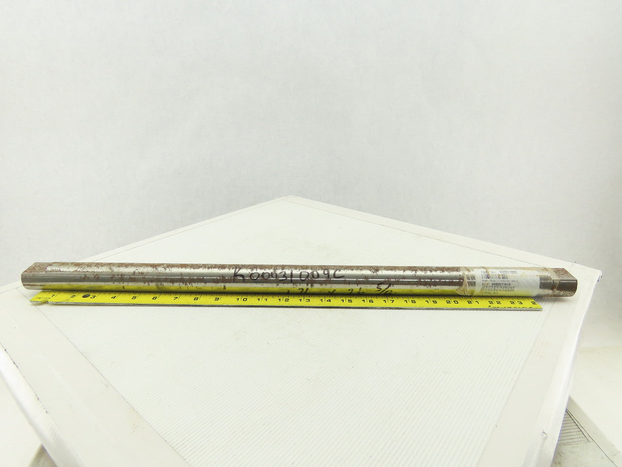 1-7/16" x 26-5/8" OAL Solid Steel Pulley Idler Shaft End Flats