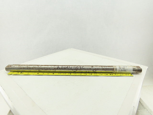1-7/16" x 26-5/8" OAL Solid Steel Pulley Idler Shaft End Flats
