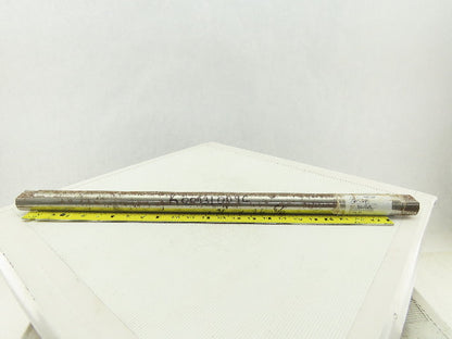 1-7/16" x 26-5/8" OAL Solid Steel Pulley Idler Shaft End Flats
