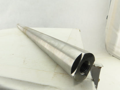 1-3/8" OD x 31" OAL Solid Steel Idler Shaft 5/8-11 Threaded Ends