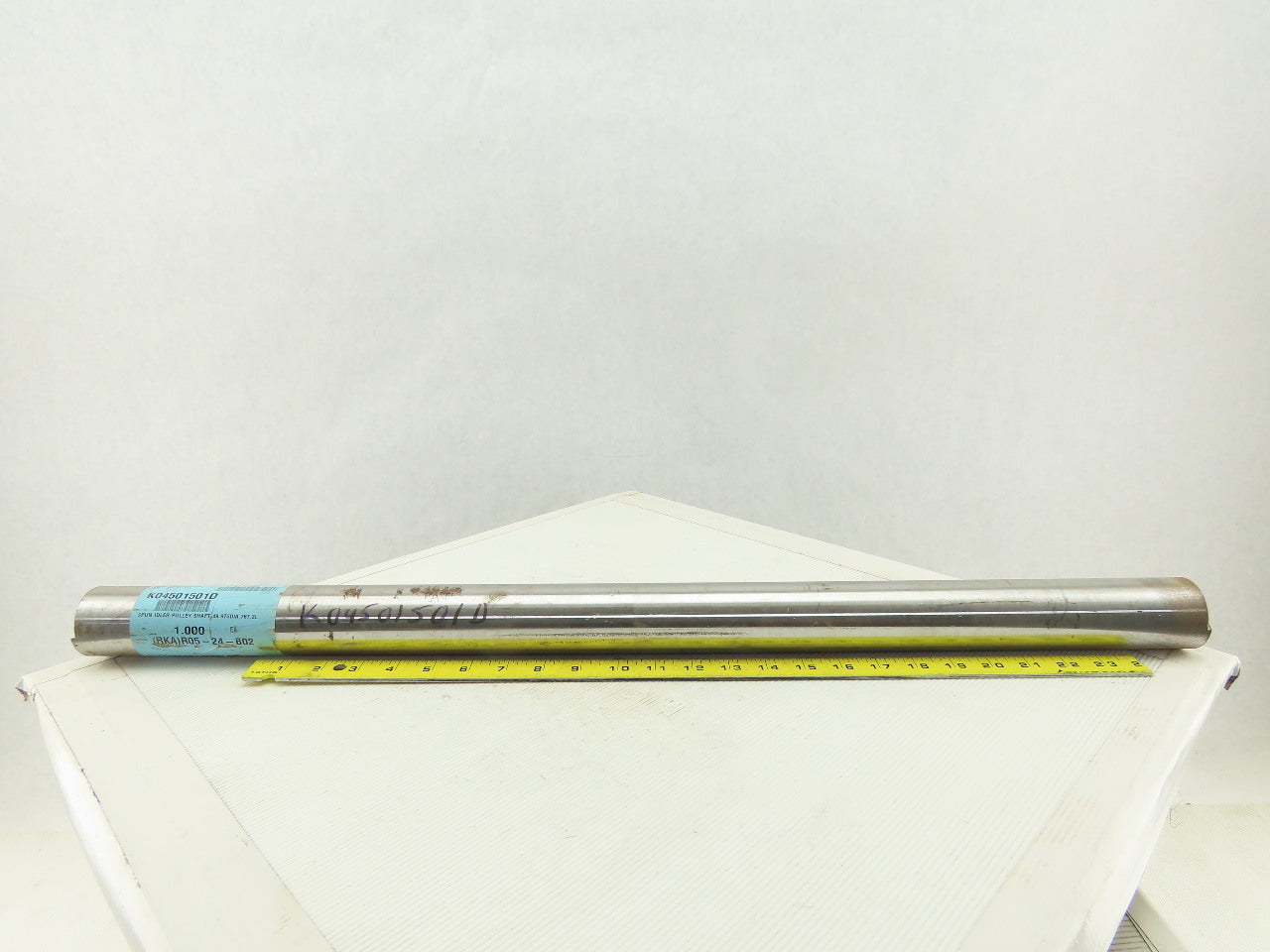 49.975mm OD x 31" OAL 5/8-18 Threaded Steel Spun Idler Shaft