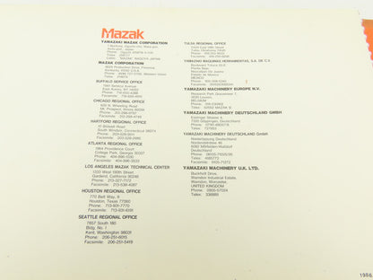 Mazak M/T Controller MPS-500M Electrical Wiring Schematics Drawing Logic Manual