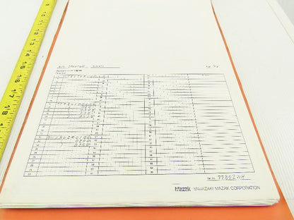 Mazak M/T Controller MPS-500M Electrical Wiring Schematics Drawing Logic Manual