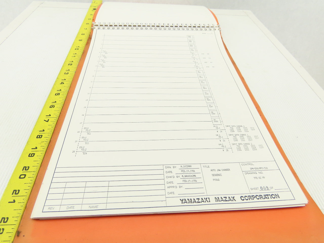 Mazak M/T Controller MPS-500M Electrical Wiring Schematics Drawing Logic Manual