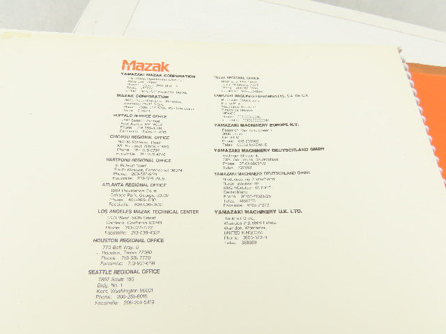 Mazak ST40N ATC M/C D-11T Slant Turn CNC Fanuc 11T Electric Wiring Logic Manual