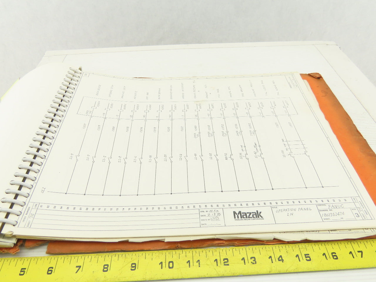 Mazak ST-40NATCM/C Slant Turn Servo Axis Logic Electrical Wiring Diagram Manual