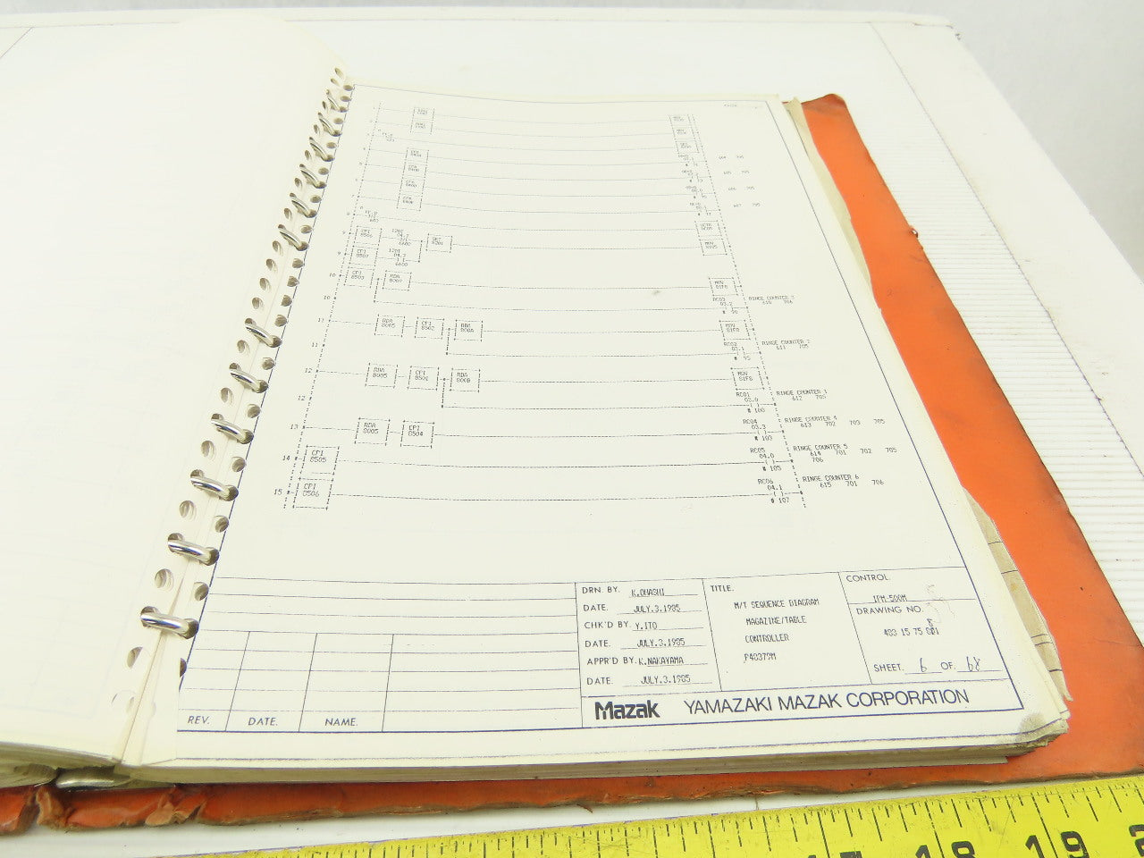 Mazak Mazatrol Cam M2-B 48322WB Electrical Wiring Circuit Diagram Manual Logic