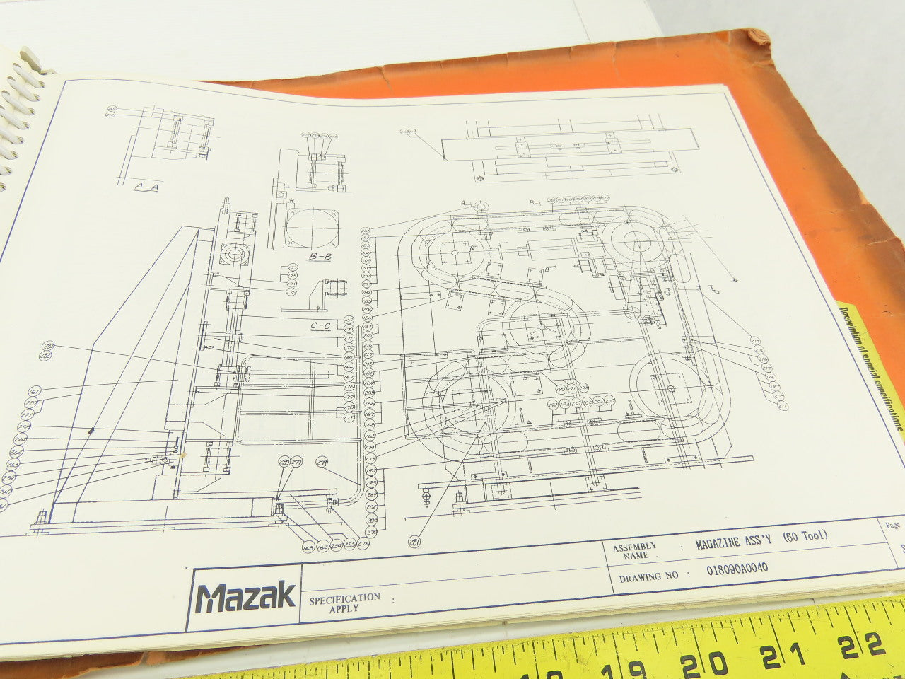 Mazak Slant Turn-40N ATC CNC Machine Mechanical Parts List Diagram ATC Magazine